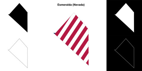 Esmeralda County (Nevada) outline map set