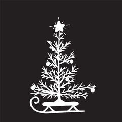 christmas tree with snowflakes - 781840976