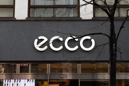 Ecco store sign close-up in Tokyo, Japan