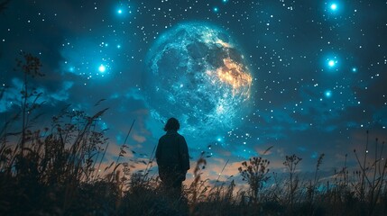 Document the interconnectedness of astrology and the natural world - obrazy, fototapety, plakaty
