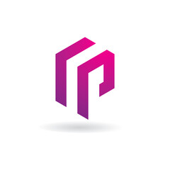 Letter P logo vector design. Creative style font icon. Abstract alphabet P
