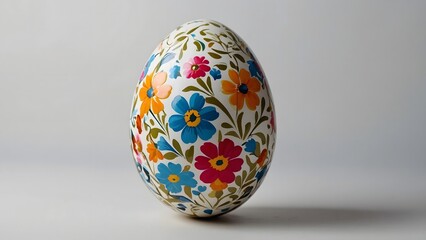 Colourful Easter Eggs on white background