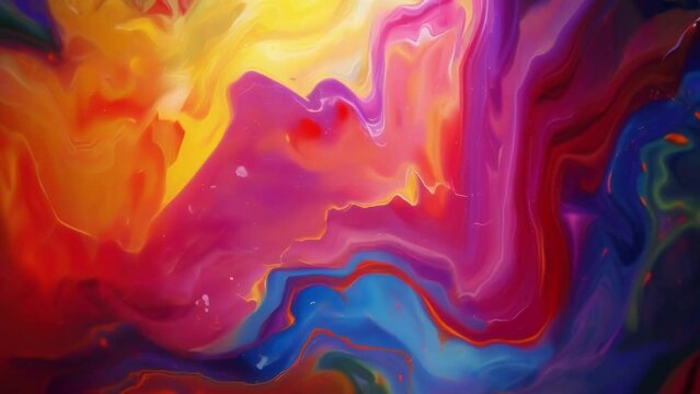 Waves of psychedelic colors engulf the screen in a hypnotic trance.