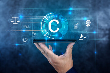 Copyright or patent concept,business concept.