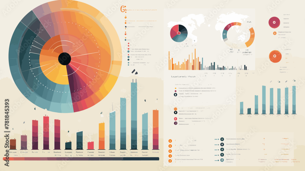 Wall mural concept vector illustration of presentation background