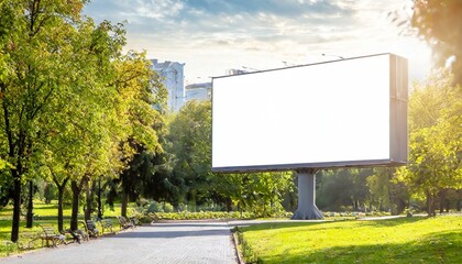 Huge billboard mockup in the park