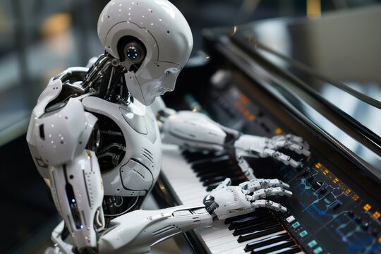 A robotic musician who plays complex melodies with impeccable technique and emotion.
