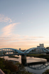 Naklejka premium 丸子橋の夕暮れ