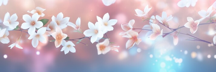 Obraz na płótnie Canvas Flowering branch with white flowers