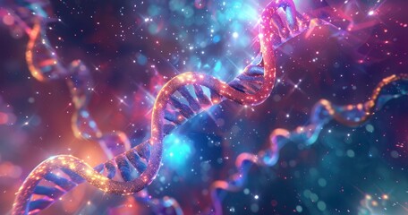 Abstract background modern and futuristic DNA