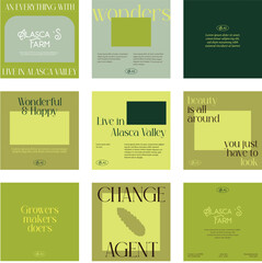 Fototapeta premium Farmer Social Media Post Templates