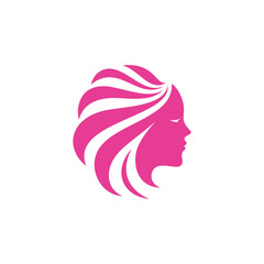 Woman hair salon logo design luxury Vector