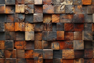 Wallpapered, wood-paneled walls with a natural wood finish