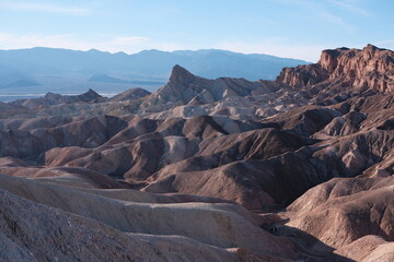 The badlands that is Zabriskie Point in Death Valley