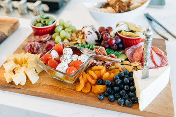 Charcuterie Board Cheese Tomato Grape