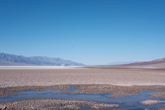 The lake re-emerging at the Badwater Basin in Death Valley