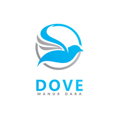 Bird Dove Logo Template vector illustration