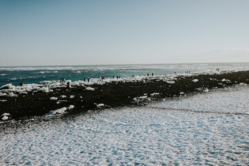 Black Sand Diamond Beach in Iceland