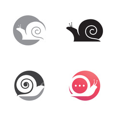 Obraz premium Snails logo vector on white background