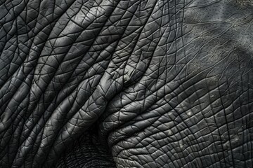 Elephant Skin Texture Background, Wrinkled Animal Leather, Elephant Skin Closeup