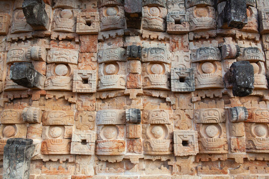 Detail of majestic Kabah ruins ,Mexico.