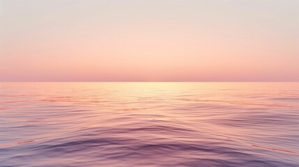 Calm Ocean at Dawn, Pastel Sunrise, Tranquil Marine Background