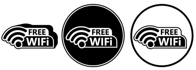 set free internet connection symbol. wifi zone sign design vector illustration
