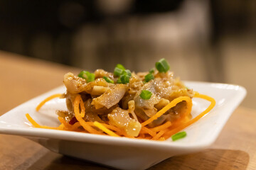 Grilled stingray with sesame oil; japanese food.