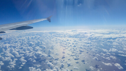 Naklejka na ściany i meble view from the plane over the baltic sea