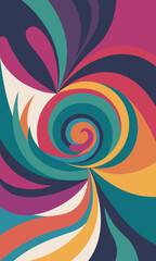 A colorful abstract background with swirls and waves