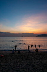 Fototapeta premium Sunrise on Nha Trang sea