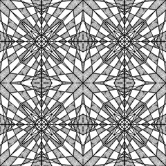 Abstract, Doodle, Doodle abstract lines consist of straight lines. In triangular and rectangular patterns, Art, Black stripes with white background.