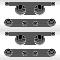 Abstract, Doodle, Doodle lines abstract lines composed of lines soft curved line pattern The pattern of lines makes up the image. Circle illustration, art, white lines with black background.