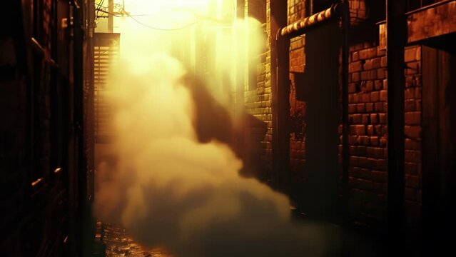 As the sun sets and the shadows deepen the back alleys come alive with the sound of hissing steam. Each unnoticed vent is a portal into the past a forgotten story just waiting