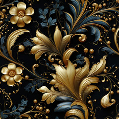 Gold Luxury paisley, white background,vector graphic