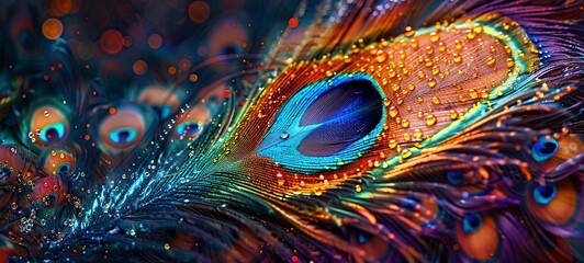 Vibrant Peacock A Spectacle of Nature's Artistry Generative AI