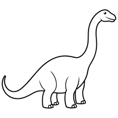 dinosaur vector illustration colouring page white-background