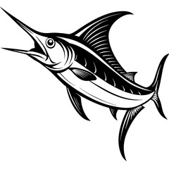 Atlantic blue marlin --Vector illustration