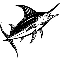 Atlantic blue marlin --Vector illustration