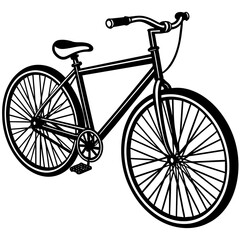black bicycle -Vector illustration