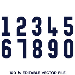 Sport Jersey Numbers Vector and Clip Art