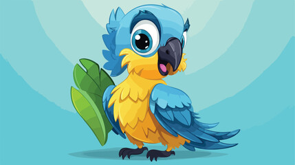 Playful Parrot Vector Happy Animal Character for Lo