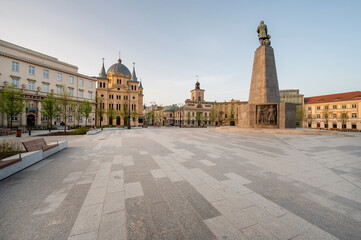 Miasto Łódź- widok na Plac Wolności.	 - obrazy, fototapety, plakaty