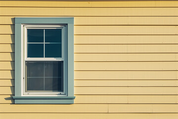 Fototapeta na wymiar Walls and windows.Wooden wall with one window.