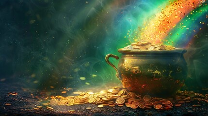 The Magical Coin Vault A Fantasy of Wealth and Prosperity Generative AI - obrazy, fototapety, plakaty
