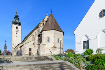 Fototapeta na wymiar church of lorch in enns, upper austria