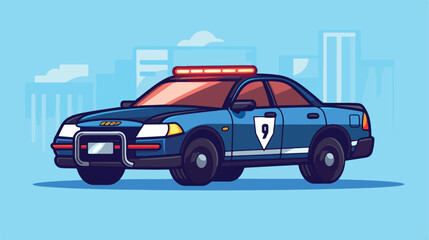 Fototapeta na wymiar Police car patrol icon image vector illustration de
