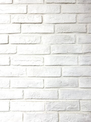 White brick wall as an abstract background. Texture