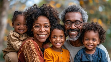 Happy Multigenerational Family Embracing Outdoors
