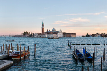 View of San Giorgio Maggiore island and church.